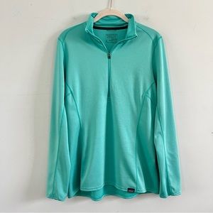 Patagonia Capilene Midweight PolarTec Baselayer Teal 1/4 Zip Pullover